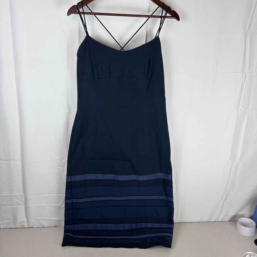 Kenneth Cole New York Weft In‎ The Dust Navy Blue Size 6 Dress NWT MRSP $189